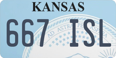 KS license plate 667ISL