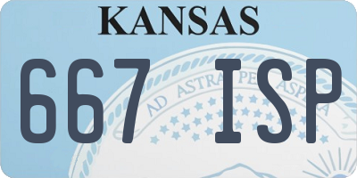 KS license plate 667ISP