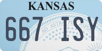 KS license plate 667ISY