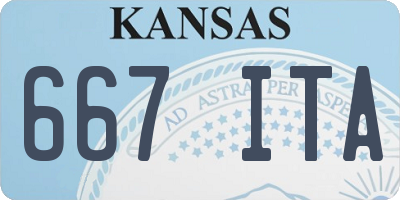 KS license plate 667ITA