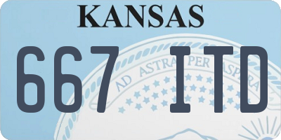KS license plate 667ITD