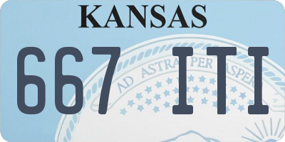 KS license plate 667ITI