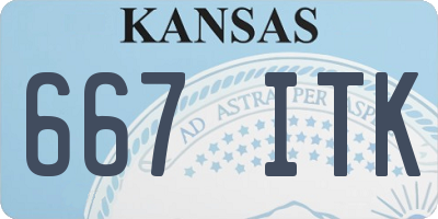 KS license plate 667ITK