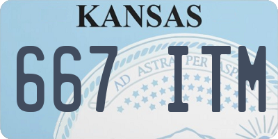 KS license plate 667ITM