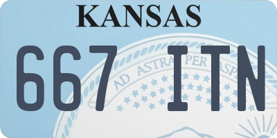 KS license plate 667ITN