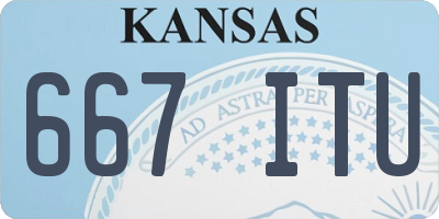 KS license plate 667ITU