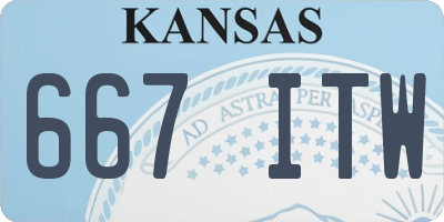 KS license plate 667ITW