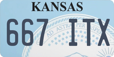 KS license plate 667ITX