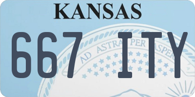 KS license plate 667ITY