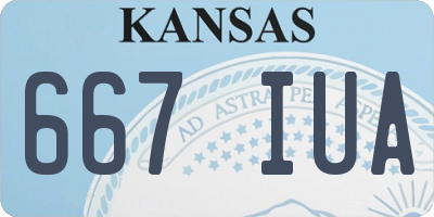 KS license plate 667IUA
