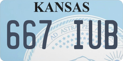 KS license plate 667IUB