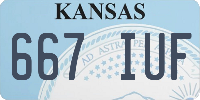 KS license plate 667IUF