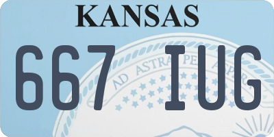KS license plate 667IUG