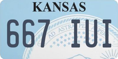 KS license plate 667IUI