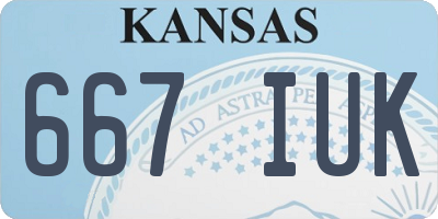 KS license plate 667IUK