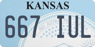 KS license plate 667IUL