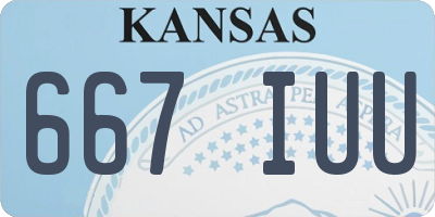 KS license plate 667IUU