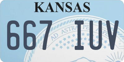 KS license plate 667IUV