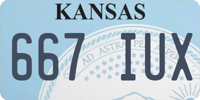 KS license plate 667IUX