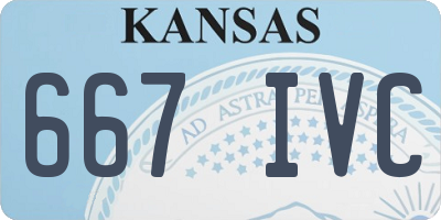 KS license plate 667IVC