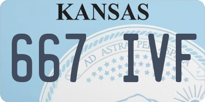 KS license plate 667IVF