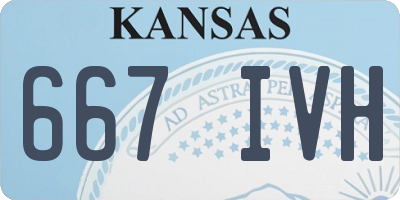 KS license plate 667IVH