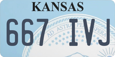 KS license plate 667IVJ
