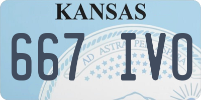 KS license plate 667IVO