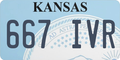 KS license plate 667IVR
