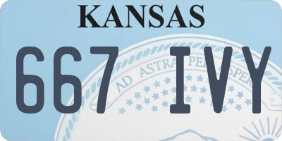 KS license plate 667IVY