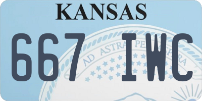 KS license plate 667IWC