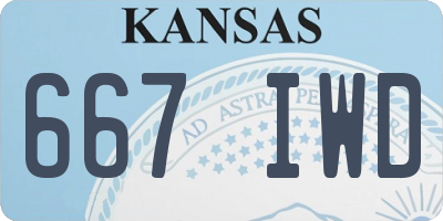 KS license plate 667IWD