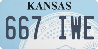 KS license plate 667IWE