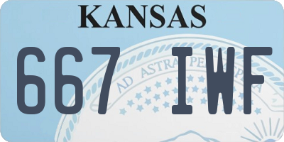 KS license plate 667IWF