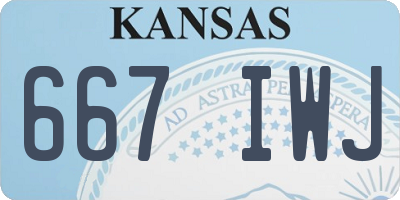 KS license plate 667IWJ