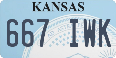 KS license plate 667IWK