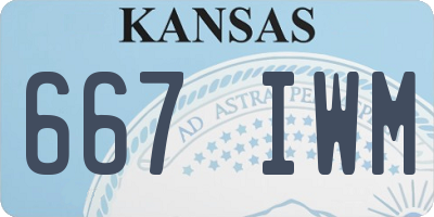 KS license plate 667IWM
