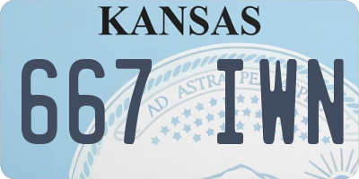 KS license plate 667IWN