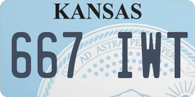KS license plate 667IWT
