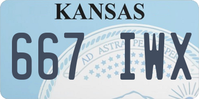 KS license plate 667IWX