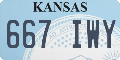 KS license plate 667IWY