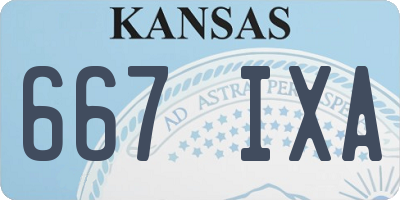 KS license plate 667IXA