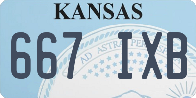 KS license plate 667IXB