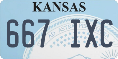 KS license plate 667IXC