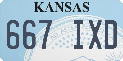 KS license plate 667IXD