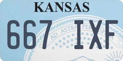 KS license plate 667IXF
