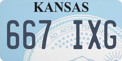 KS license plate 667IXG