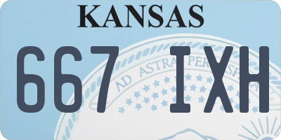 KS license plate 667IXH
