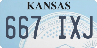KS license plate 667IXJ