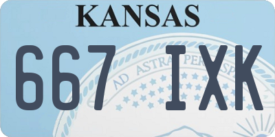 KS license plate 667IXK